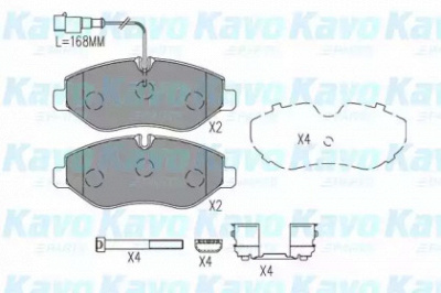 KAVO PARTS bp6612 -  Комплект тормозных колодок, дисковый тормоз